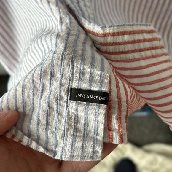 Men’s Scotch & Soda Striped Soft Oxford Cotton Button-Down Casual Shirt - Medium - Picture 5 of 7